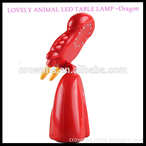2016 Cute Cartoon dragon shape reading lamp mfga&hotel bedside lamp&led lamp prices